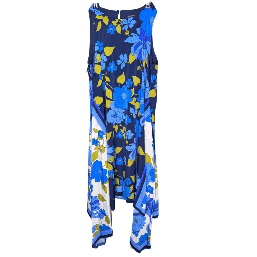 Maggy London Blue Green Floral A-Line Dress NWT | Wedding Guest Day Event Size 6 - Picture 4 of 8